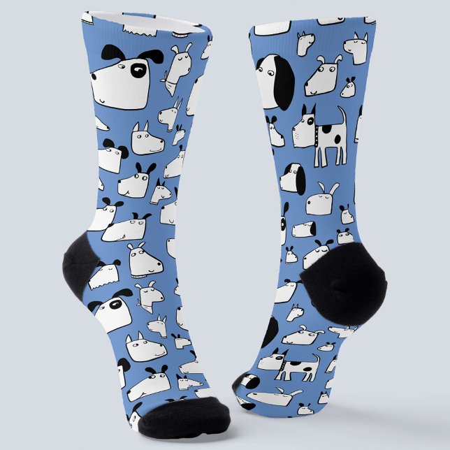 Chaussette Dessin de dessin bleu chien (Créateur téléchargé)