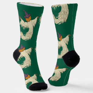 Chaussette Dessin de fantôme à tête de citrouille pour Hallow