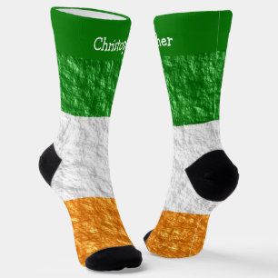 Chaussette Dessin du drapeau irlandais