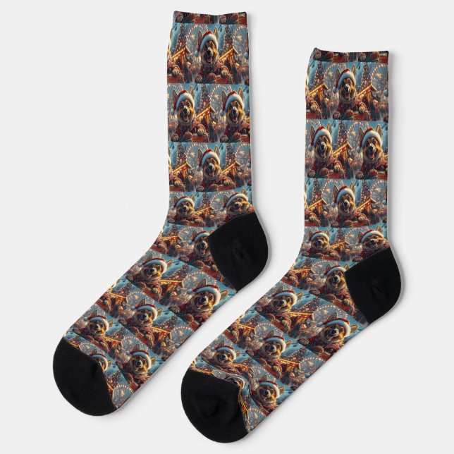 Chaussette Dessous de verre roulette de chien Malinois belge  (Gauche)