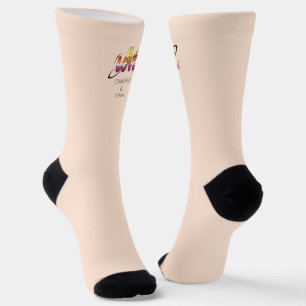 Chaussette Deux chats amoureux Drapeau lesbien du coucher de