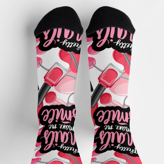 Chaussette devis de salon de manucure (Haut)