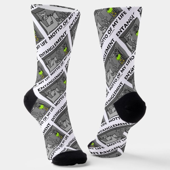 Chaussette Devise Entangente De Ma Vie Physique Quantum (Angulaire)