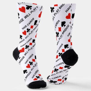Chaussette Disposez De Cartes Joueront Des Costumes À Quatre
