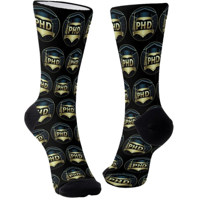 Chaussette Doctorat en or noir motif doctorat (Créateur téléchargé)
