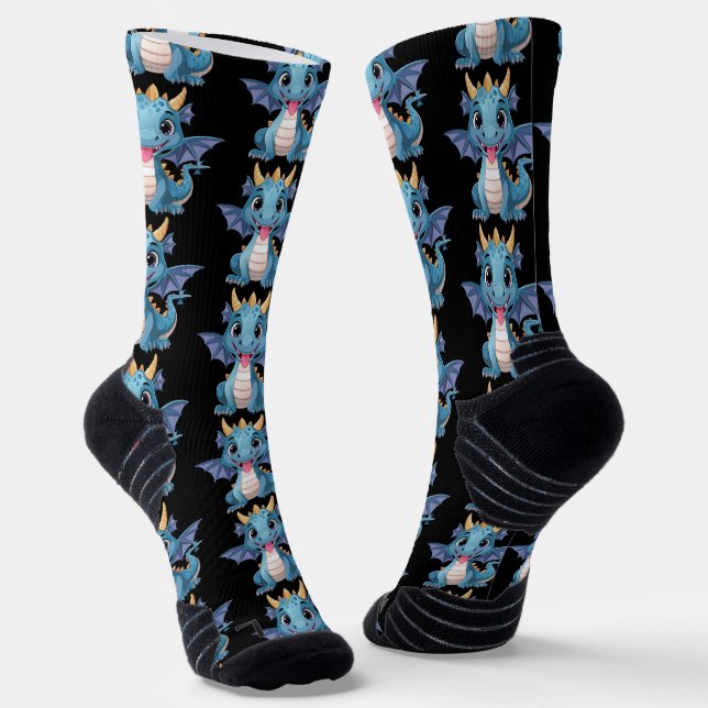 Chaussette dragon bleu (Angulaire)