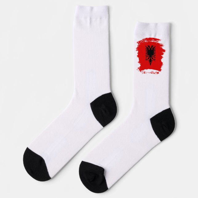 Chaussette Drapeau albanais (Gauche)