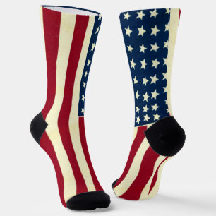 Chaussette Drapeau américain patriotique vintage, 4 juillet