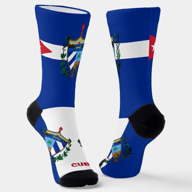 Chaussette Drapeau cubain Patriotique, Durable Cuba Premium (Angulaire)