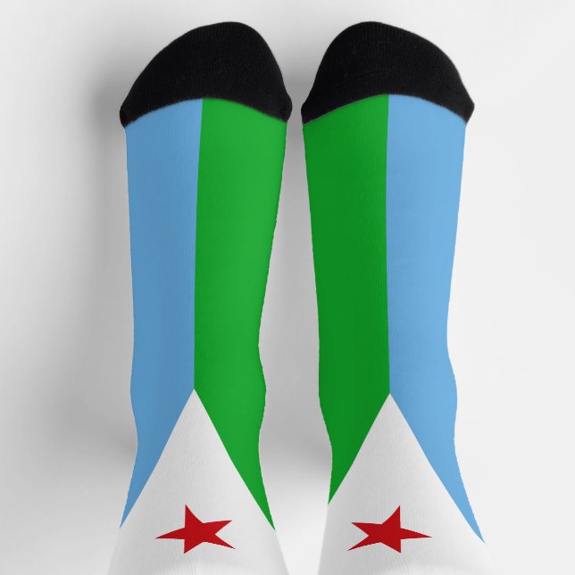 Chaussette Drapeau de Djibouti (Haut)