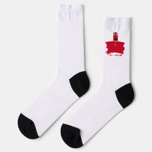 Chaussette Drapeau de Gibraltar (Gauche)