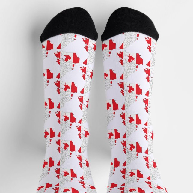 Chaussette Drapeau de la fierté canadienne à l'intérieur de l (Haut)