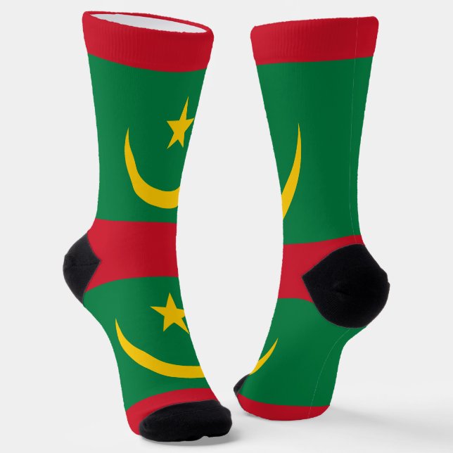 Chaussette Drapeau de la Mauritanie (Angulaire)
