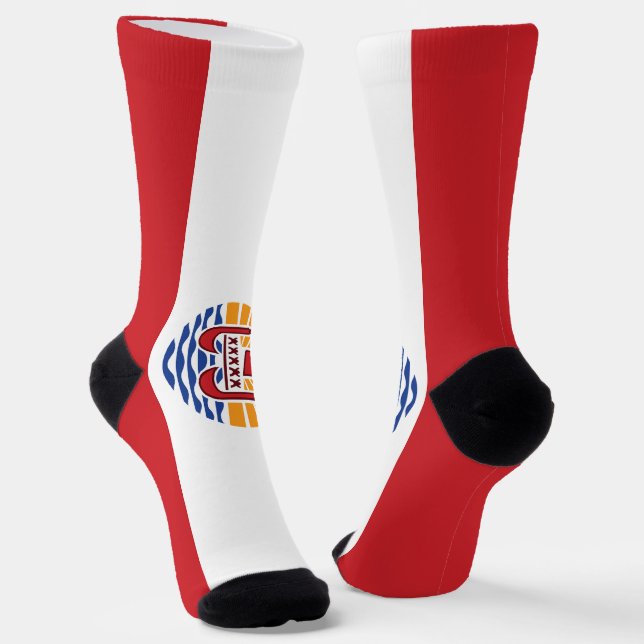 Chaussette Drapeau de la Polynésie française (Angulaire)