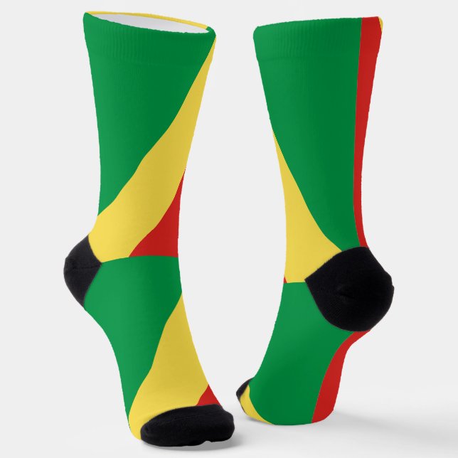 Chaussette Drapeau de la République du Congo (Angulaire)