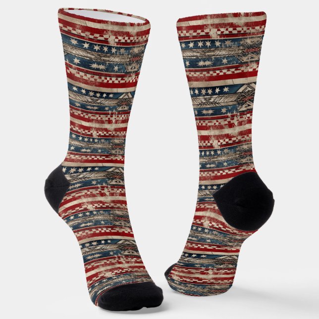 Chaussette Drapeau de l'Amérique occidentale (Angulaire)