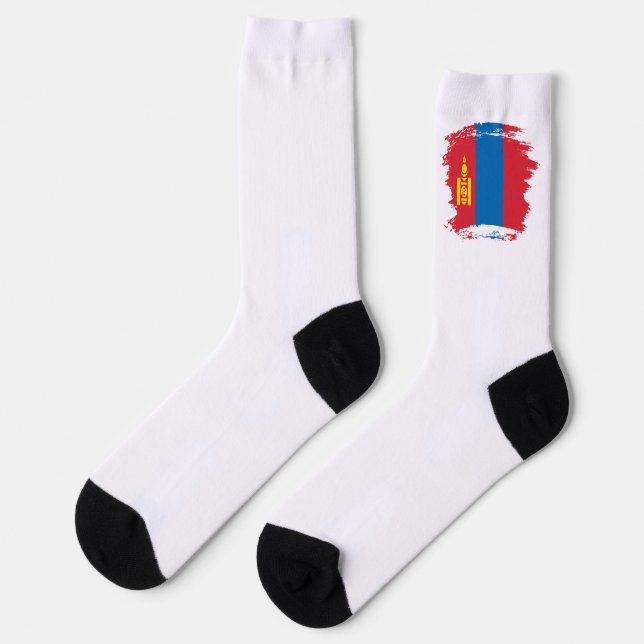 Chaussette Drapeau de Mongolie (Gauche)