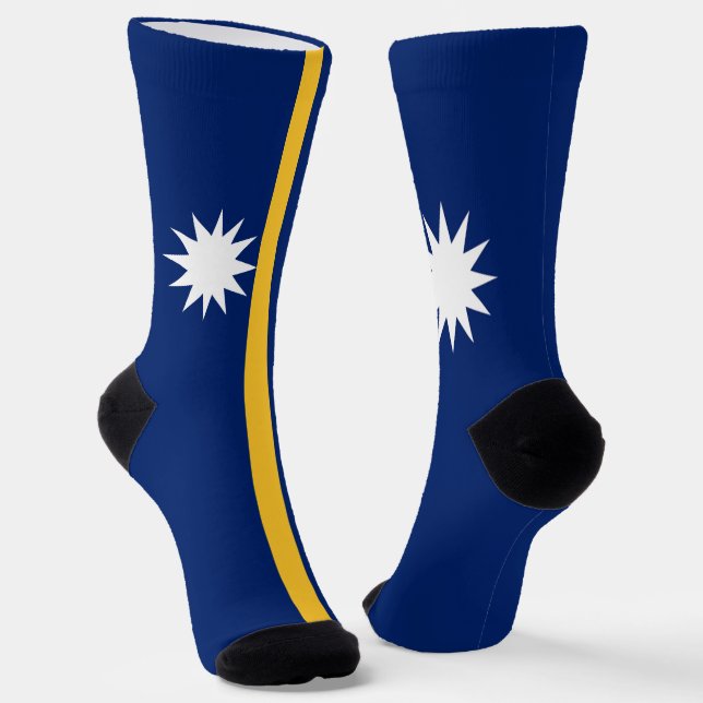 Chaussette Drapeau de Nauru (Angulaire)