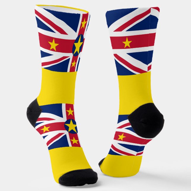 Chaussette Drapeau de Niue (Angulaire)