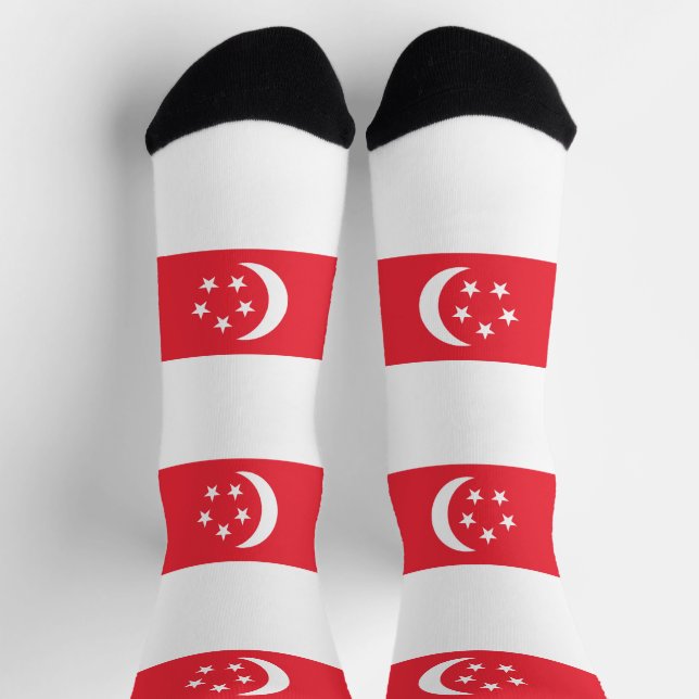 Chaussette Drapeau de Singapour (Haut)