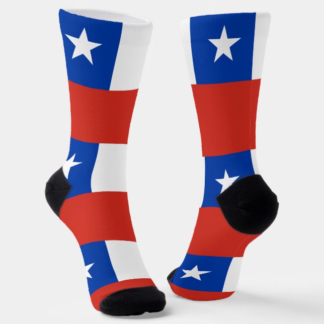 Chaussette Drapeau du Chili (Angulaire)