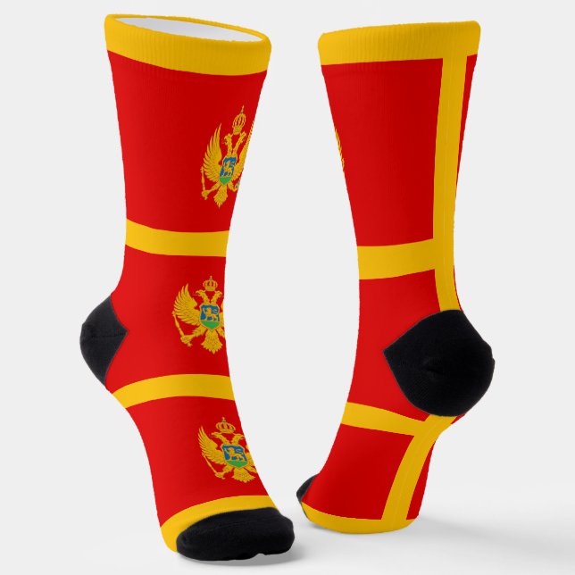 Chaussette Drapeau du Monténégro (Angulaire)