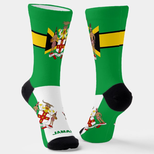 Chaussette Drapeau jamaïcain patriotique, durable Jamaïque (Angulaire)