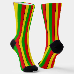 Chaussette Drapeau Rasta Couleurs striées