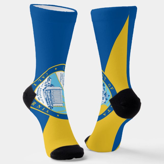 Chaussette Drapeau urbain de père Noël Ana (Californie) (Angulaire)