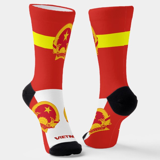 Chaussette Drapeau vietnamien patriotique, Viêt Nam durable (Angulaire)
