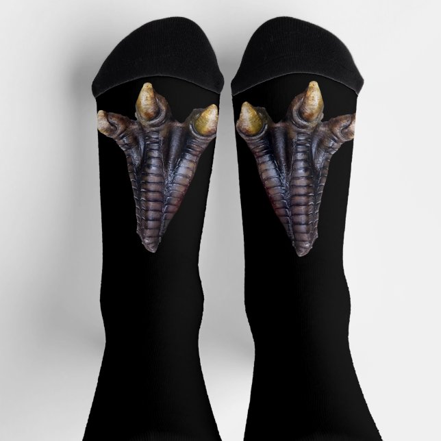 Chaussette Drôle Halloween T Rex Dinosaur pied Costume (Haut)