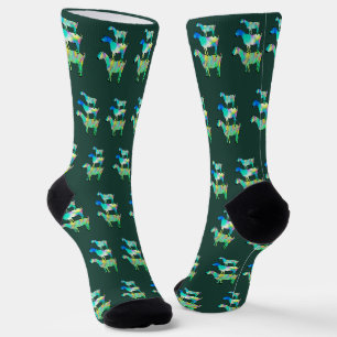 Chaussette Drôle Motif de chèvre coloré