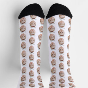 Chaussette Drôle personnalisable Visage photo visage Motif ré