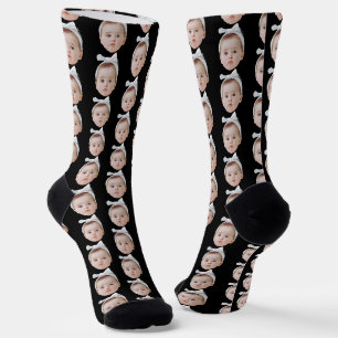 Chaussette Drôle personnalisé photo visage personnalisé