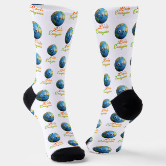 Chaussette Earth Loves Everyone