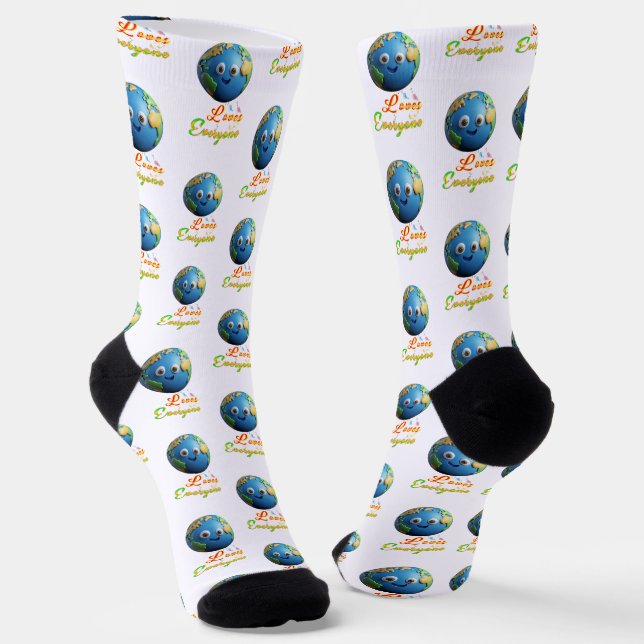 Chaussette Earth Loves Everyone (Angulaire)