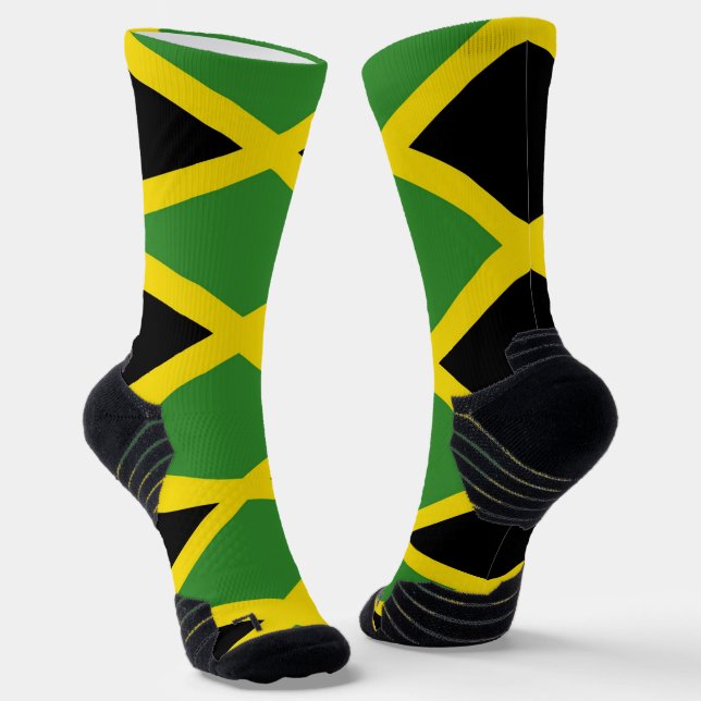 Chaussette Écran d'athlétisme avec drapeau de la Jamaïque (Angulaire)