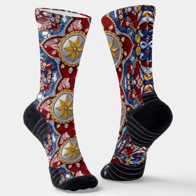 Chaussette Écran de sport avec couleurs colombiennes (Angulaire)