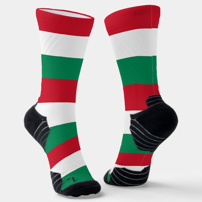Chaussette Écran sportif avec drapeau de la Hongrie (Angulaire)