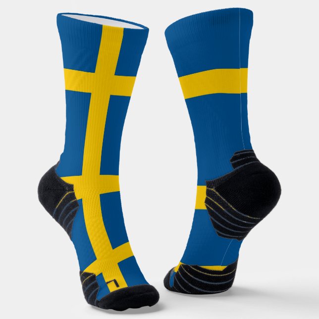 Chaussette Écran sportif avec drapeau de la Suède (Angulaire)