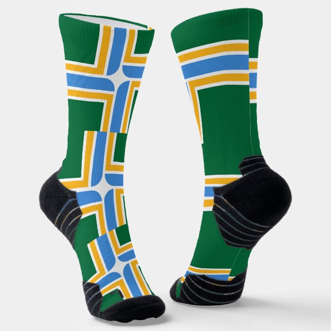 Chaussette Écran sportif avec drapeau de Portland City (Angulaire)
