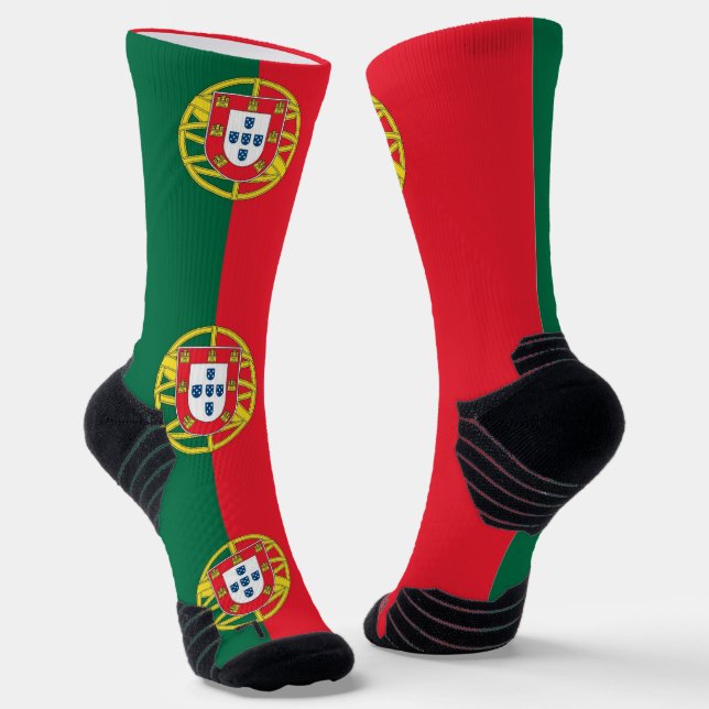 Chaussette Écran sportif avec drapeau du Portugal (Angulaire)