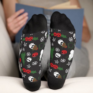 Chaussette Éffrayant Noël Déplaisant Goth Fête à thème