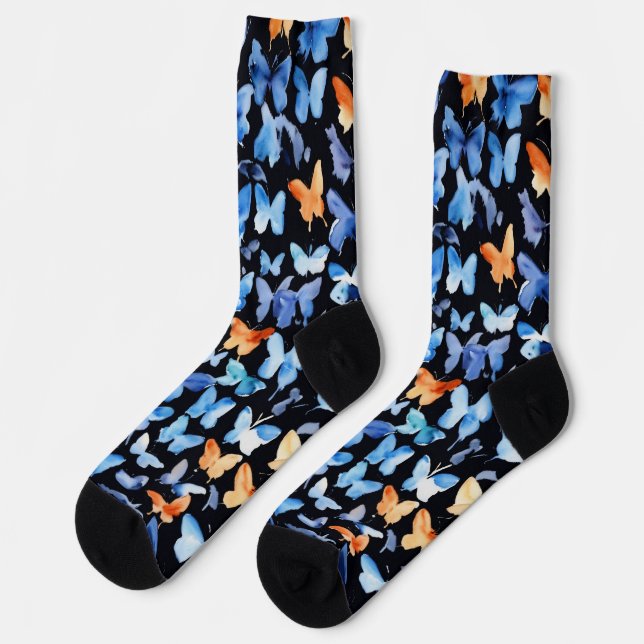 Chaussette Élégance de découpage : Chaussettes imprimées papi (Gauche)