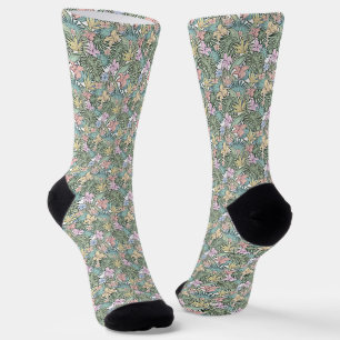 Chaussette Élégant floral tropical coloré