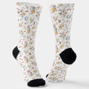 Chaussette Elégant Motif d'aquarelle d'automne