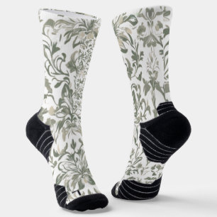 Chaussette Élégant motif floral Vintage