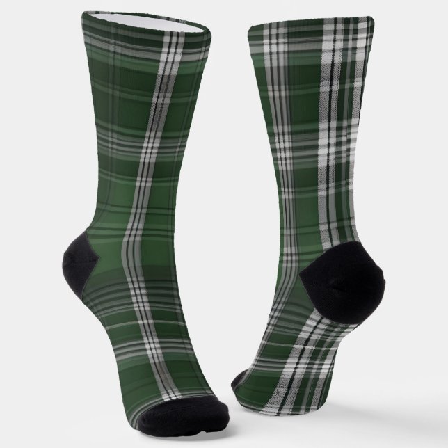 Chaussette Elégant tartan vert (Angulaire)