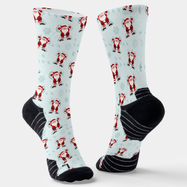 Chaussette Éléments de Noël Père Noël (Angulaire)