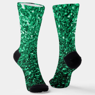 Chaussette Émeraude de parties scintillant verte